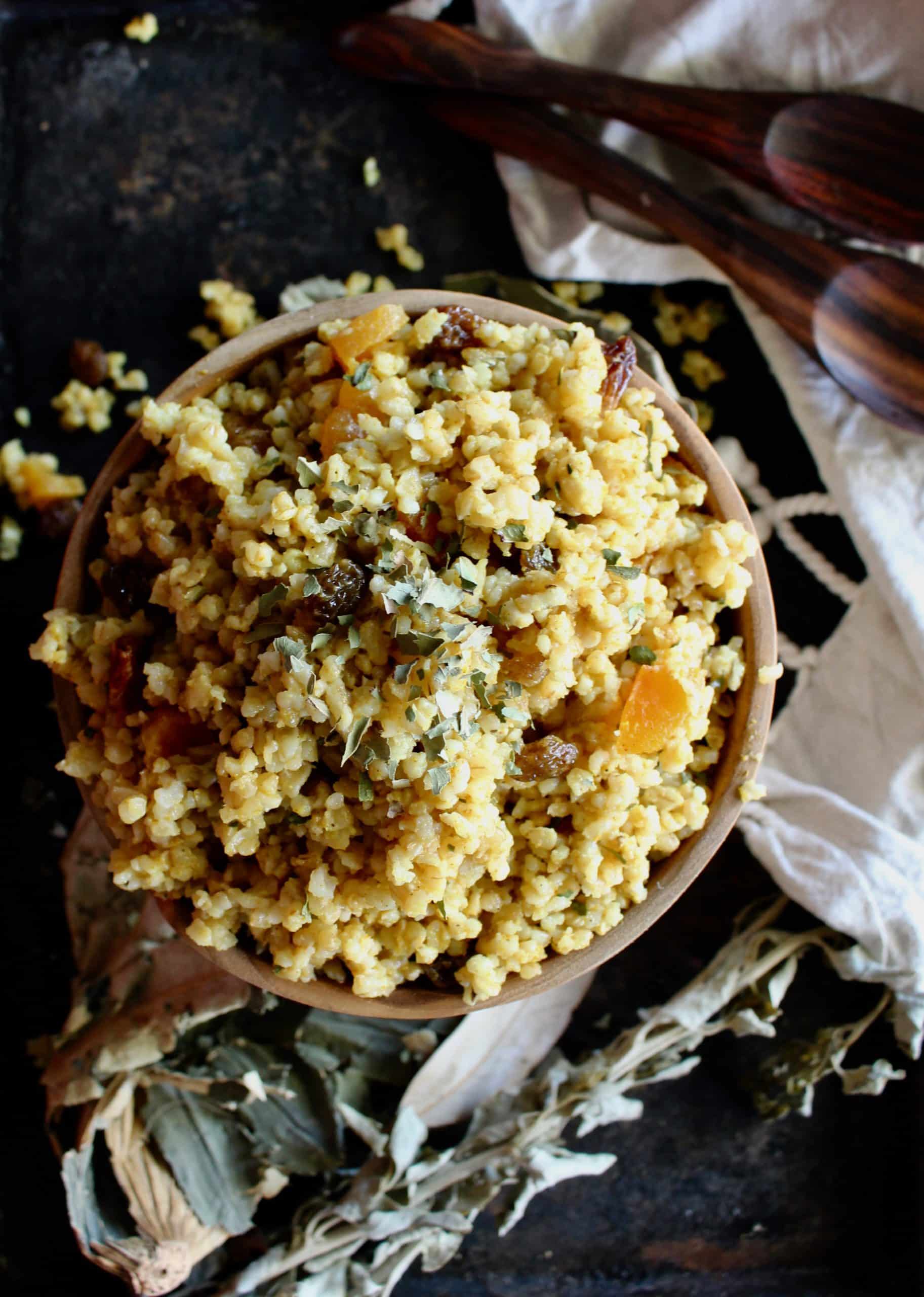 Moroccan Bulgur Pilaf