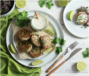 Thai Fish Cakes with Lemon Myrtle & Old Man Saltbush