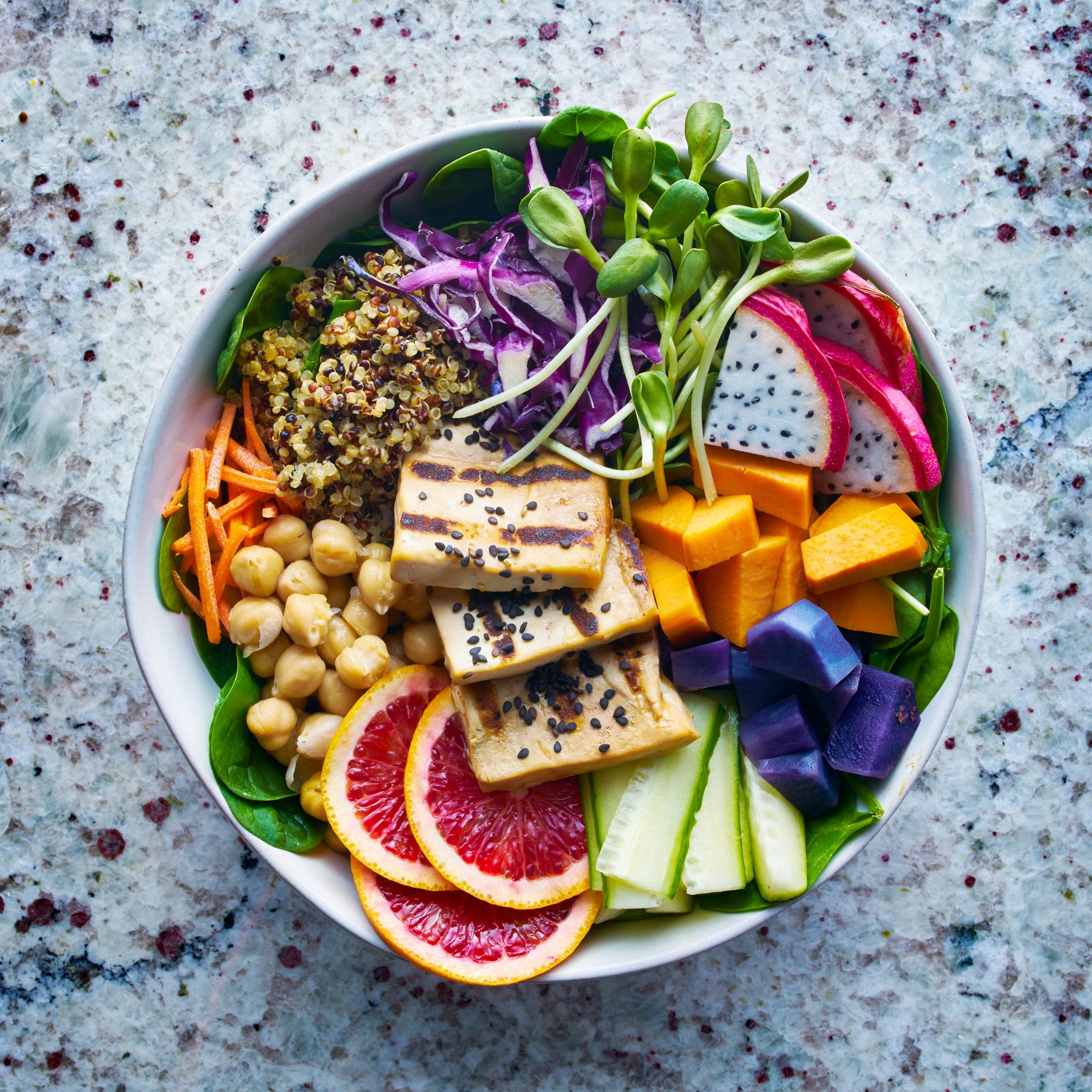 Tofu Buddha Bowl with Cinnamon Myrtle & Tahini Dressing
