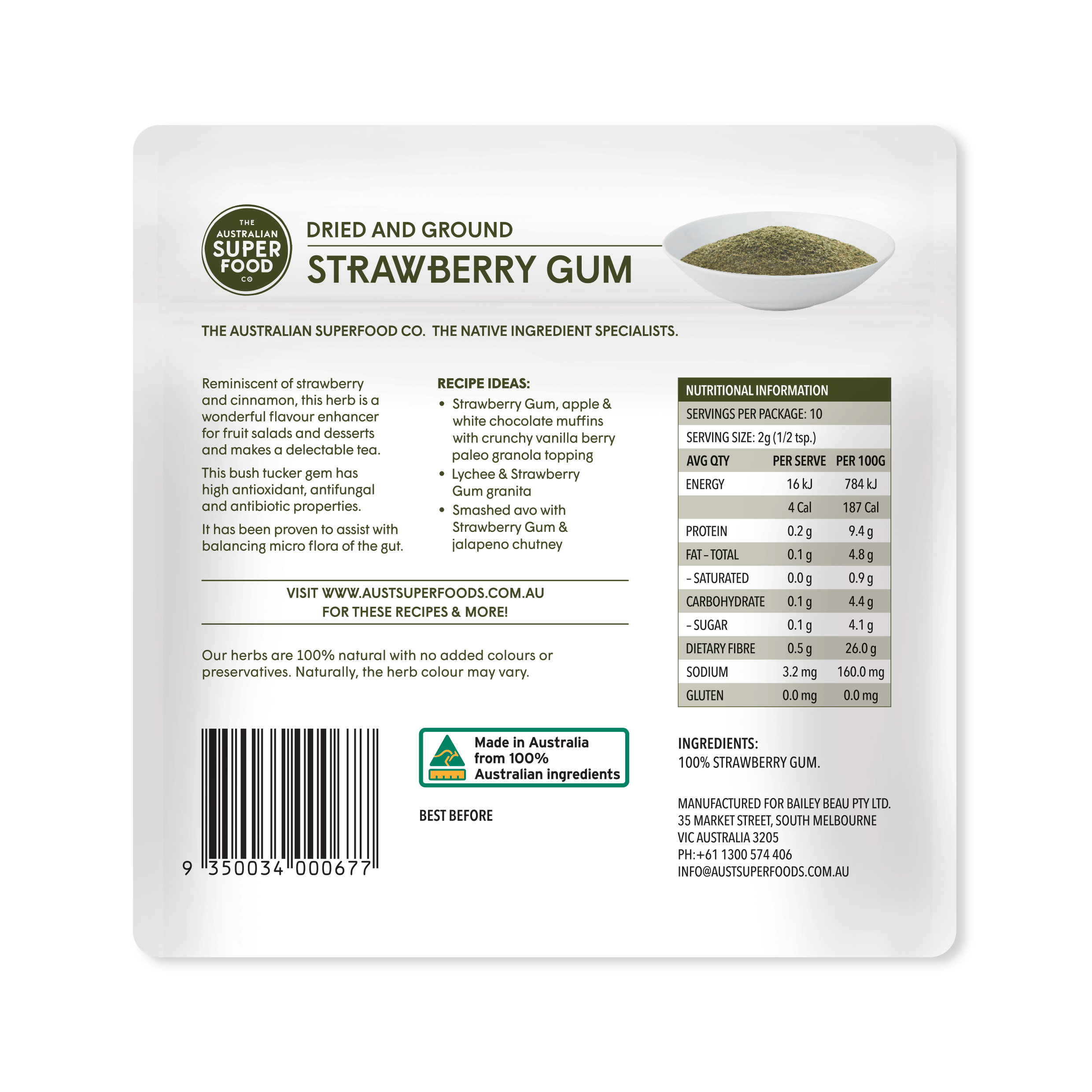 Fine Strawberry Gum - 20g