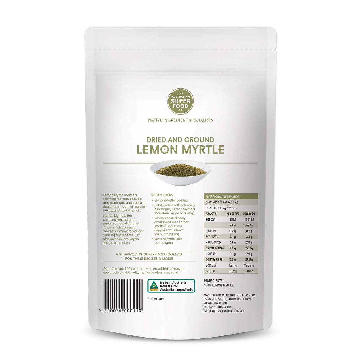 Fine Lemon Myrtle - 250g