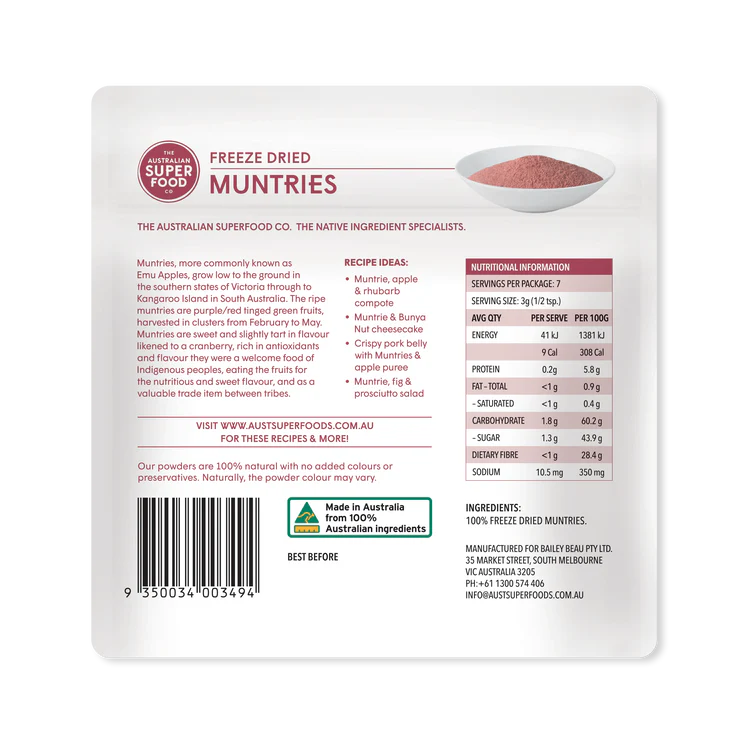 Freeze Dried Muntries - 250g