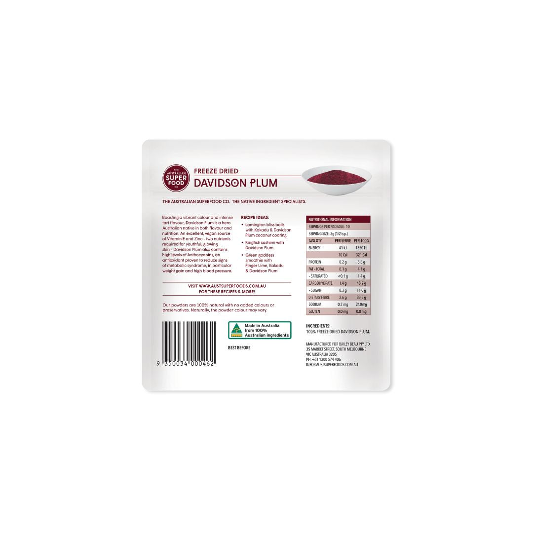 Freeze Dried Davidson Plum - 30g