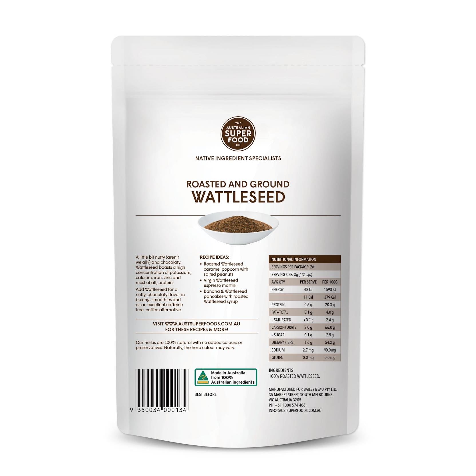 Ground Roasted Acacia Wattleseed - 250g