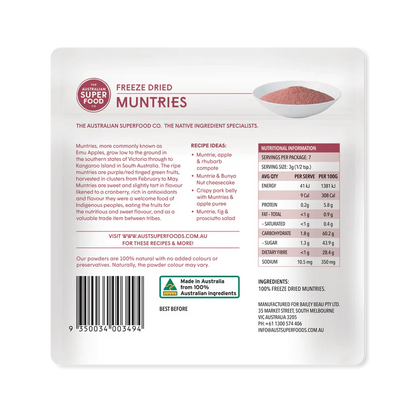 Freeze Dried Muntries - 250g