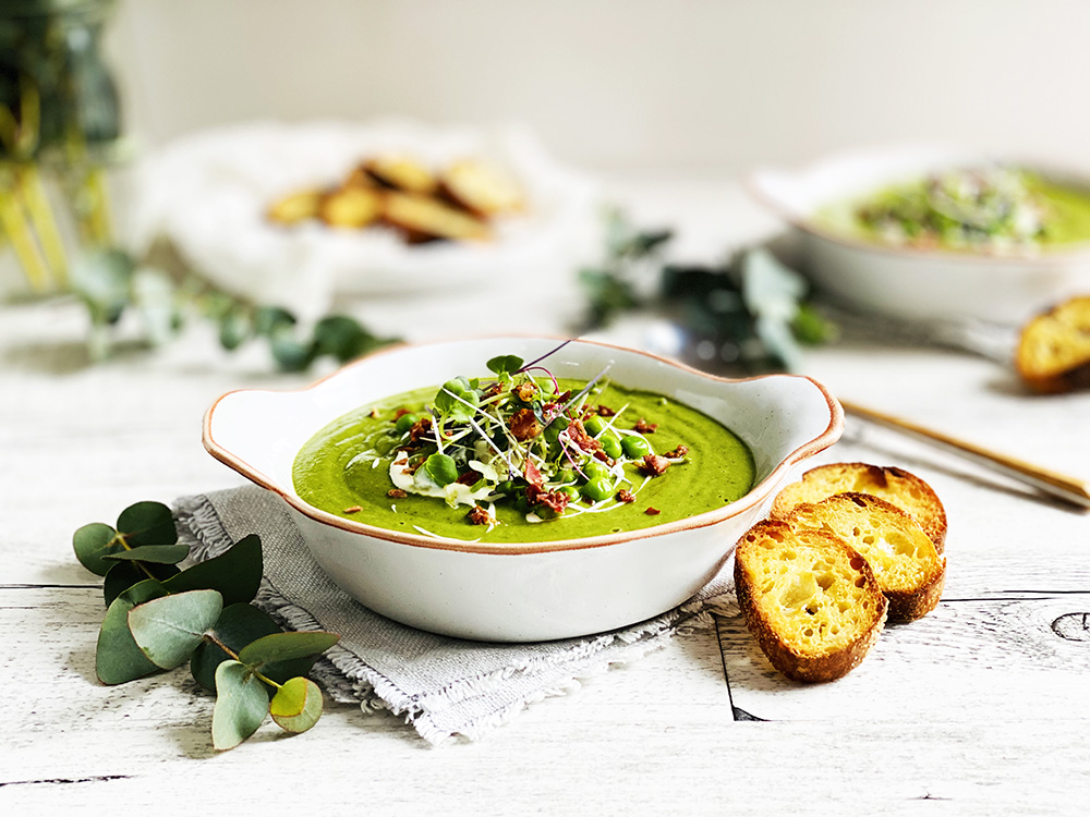 Creamy Pea & Mint Soup with Native Peppermint Gum & Mountain Pepper ...